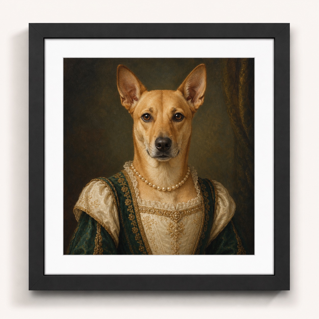 Example of a royal pet character portrait