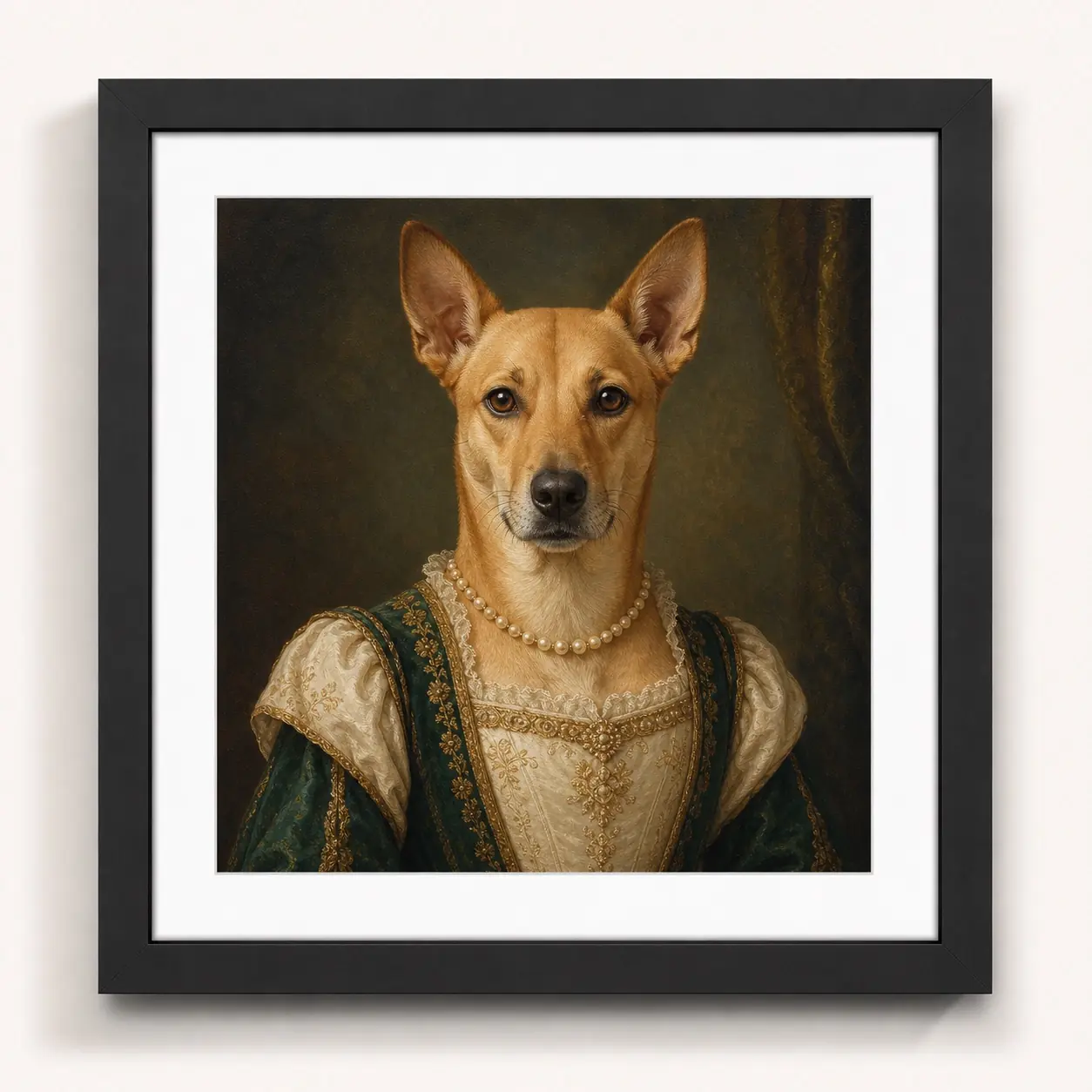 Example of a royal pet character portrait